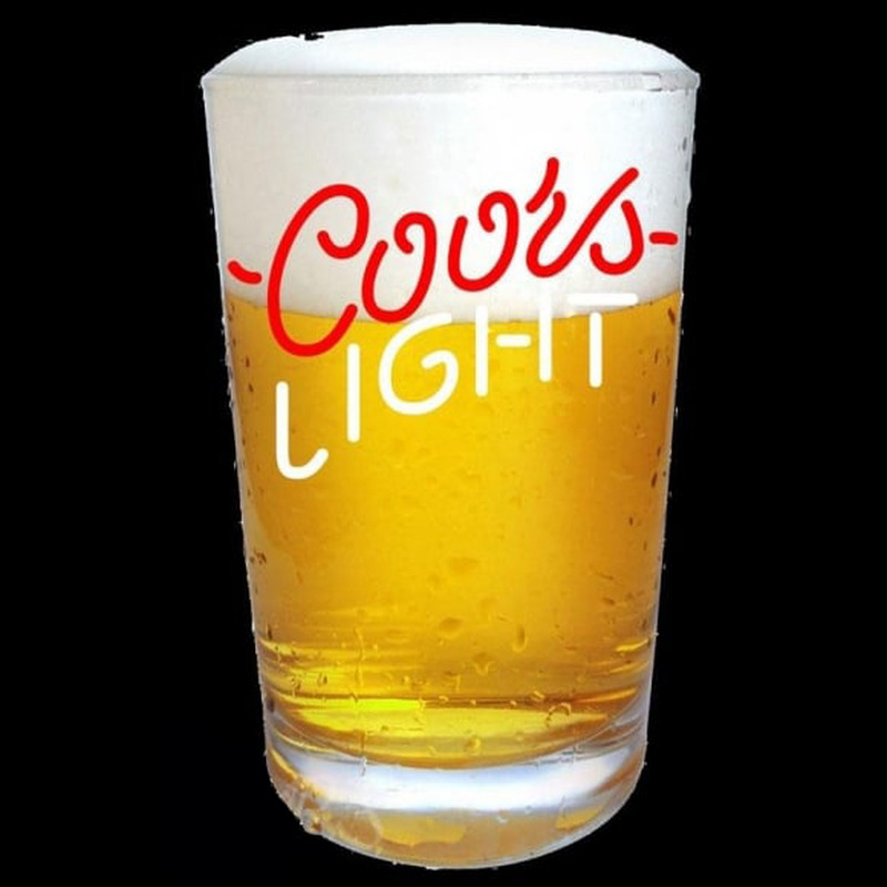 Coors Light Beer Glass Beer Sign Neonskylt