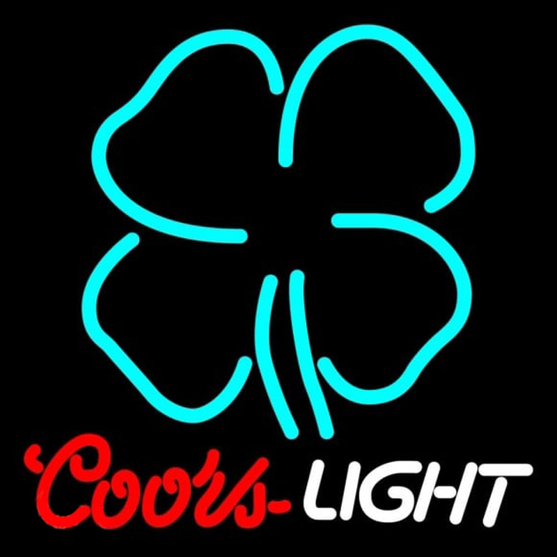 Coors Light Clover Beer Sign Neonskylt