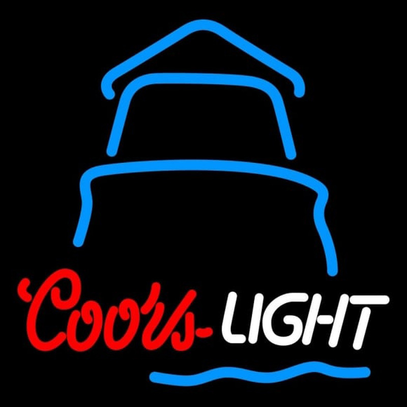 Coors Light Day Lighthouse Beer Sign Neonskylt