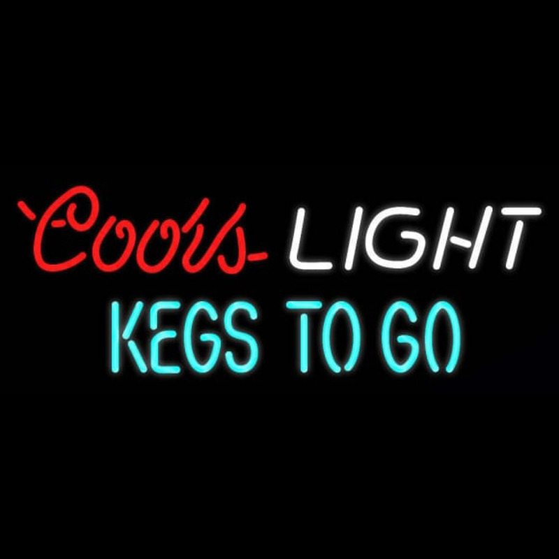 Coors Light Kegs to Go Beer Real Neon Glass Tube Neonskylt