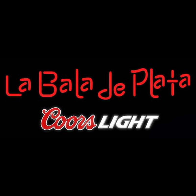 Coors Light La Bala de Plata Beer Real Neon Glass Tube Neonskylt