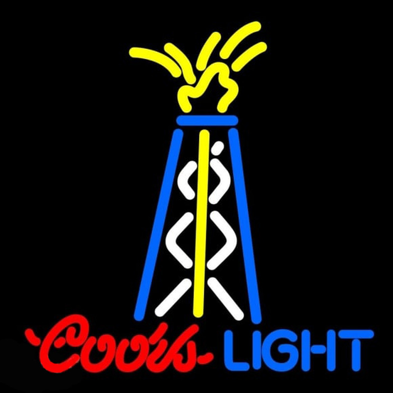 Coors Light Oil Well Beer Sign Neonskylt