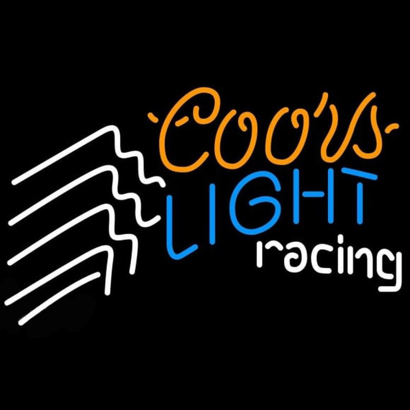 Coors Light Racing Beer Sign Neonskylt