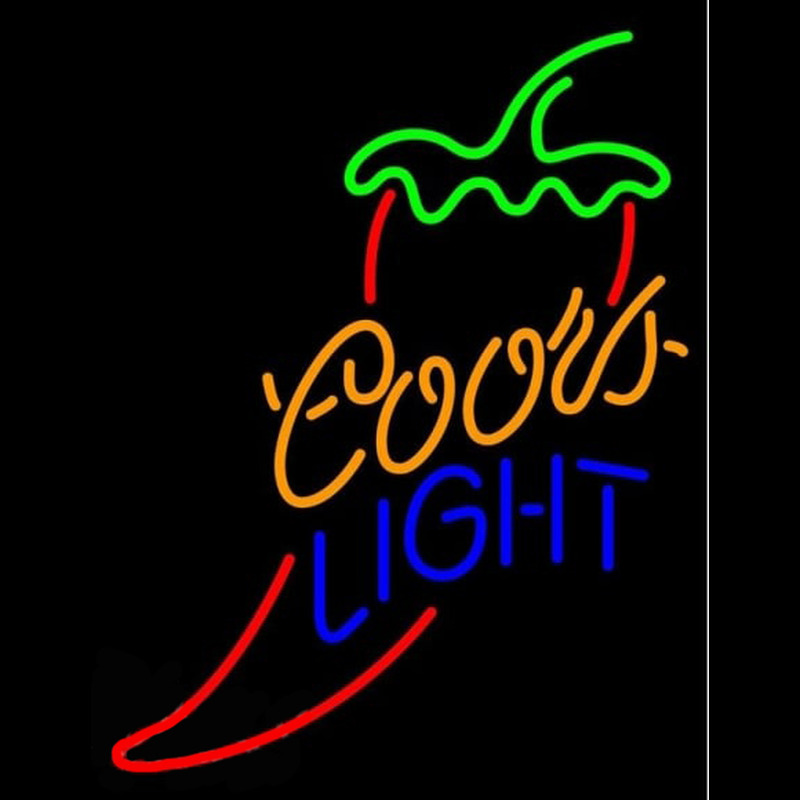 Coors Light Red Chili Pepper Beer Sign Neonskylt