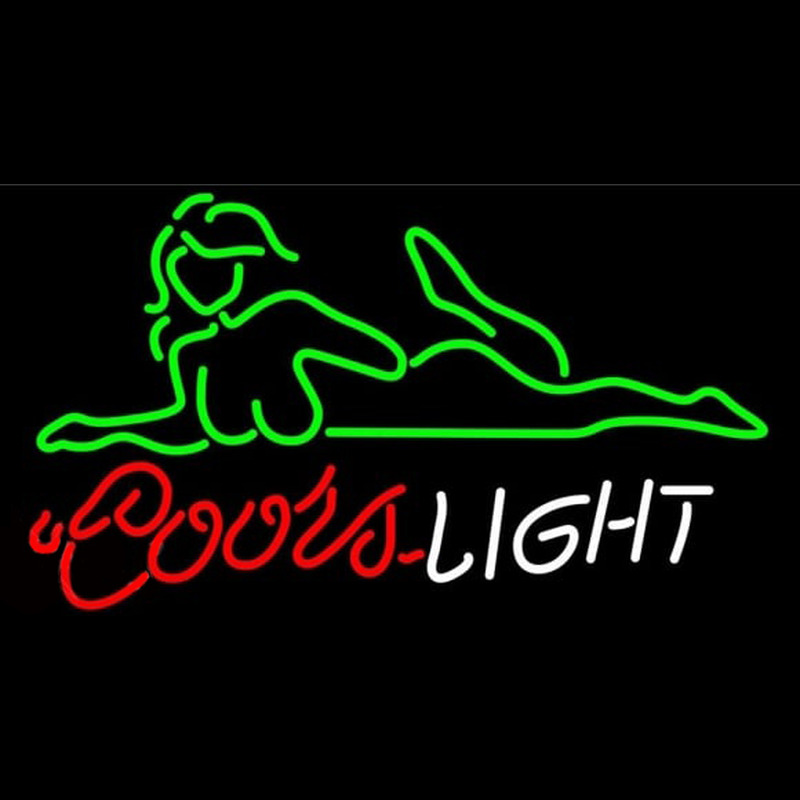 Coors Light Se y Girl Beer Sign Neonskylt