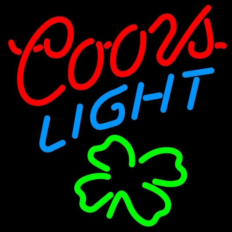 Coors Light Shamrock Beer Sign Neonskylt