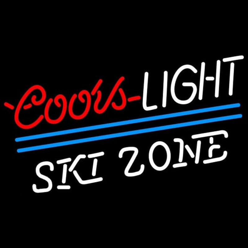 Coors Light Ski Zone Beer Sign Neonskylt