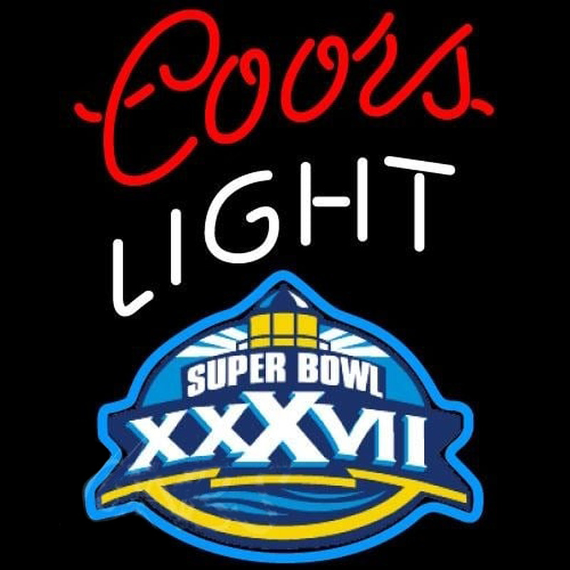 Coors Light Super Bowl X  vii Beer Sign Neonskylt