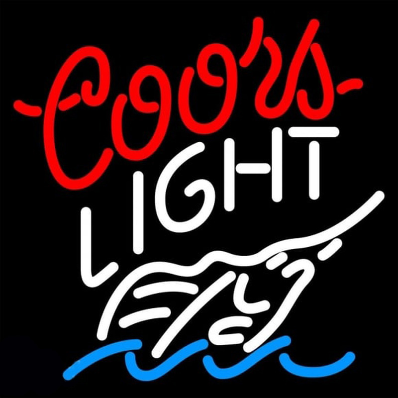 Coors Light Swordfish Beer Sign Neonskylt