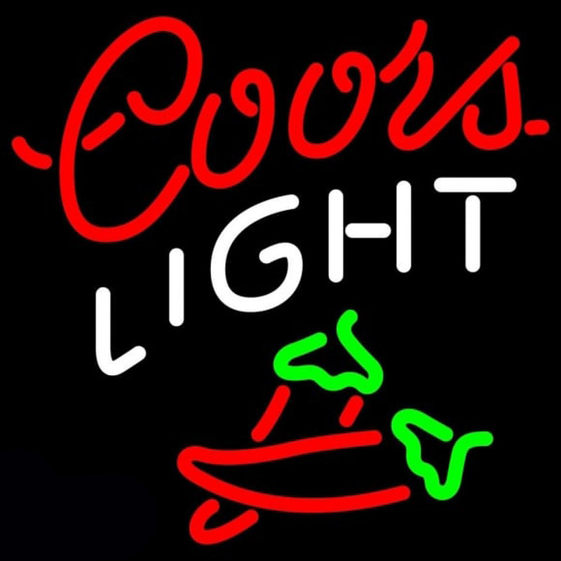 Coors Light Two Chili Pepper Beer Sign Neonskylt