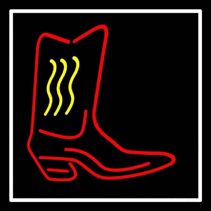 Cowboy Boot With Border Neonskylt