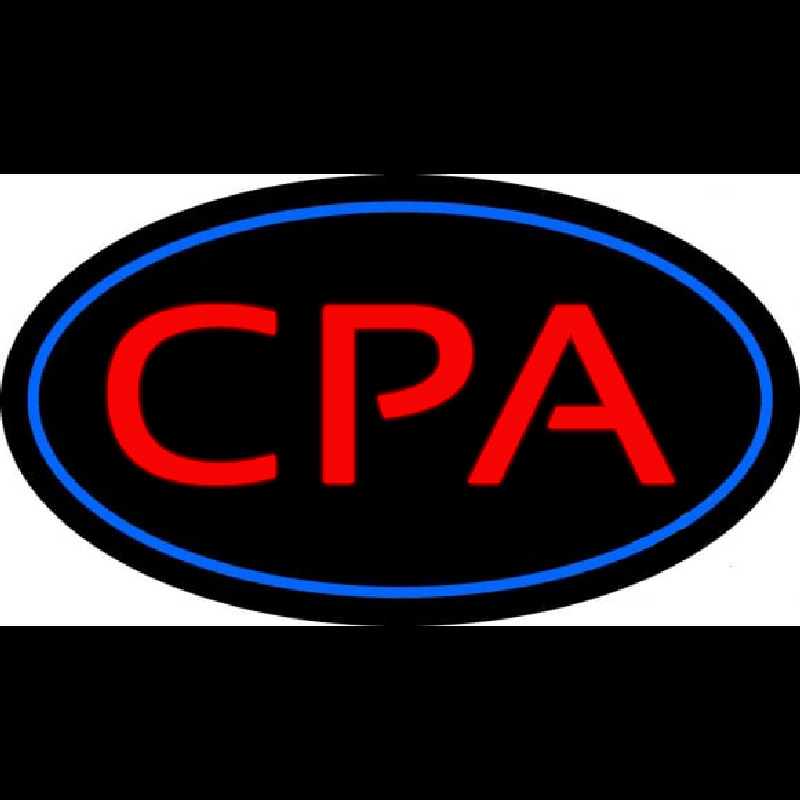 Cpa Oval Blue Neonskylt