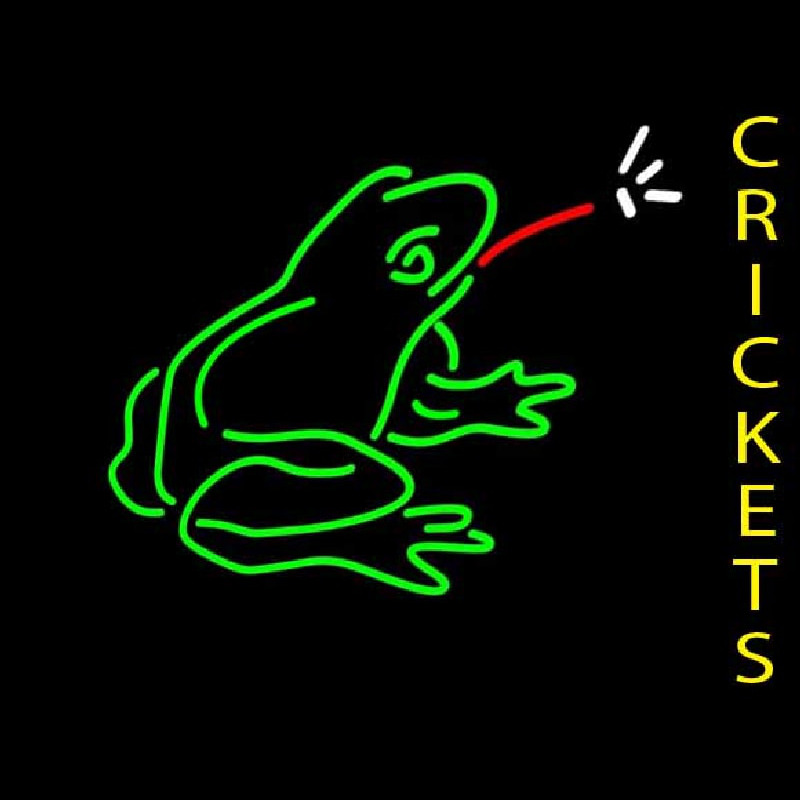 Crickets With Logo Neonskylt