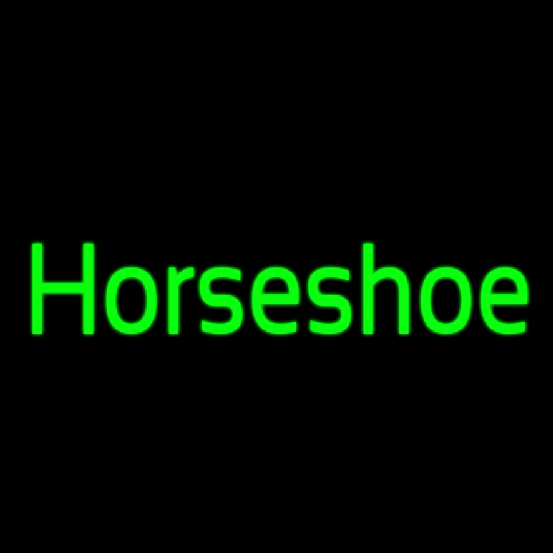 Cursive Horseshoe Neonskylt