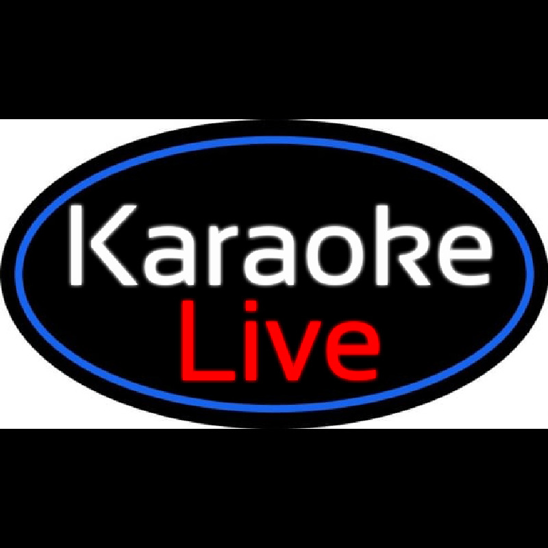 Cursive Karaoke Live Neonskylt