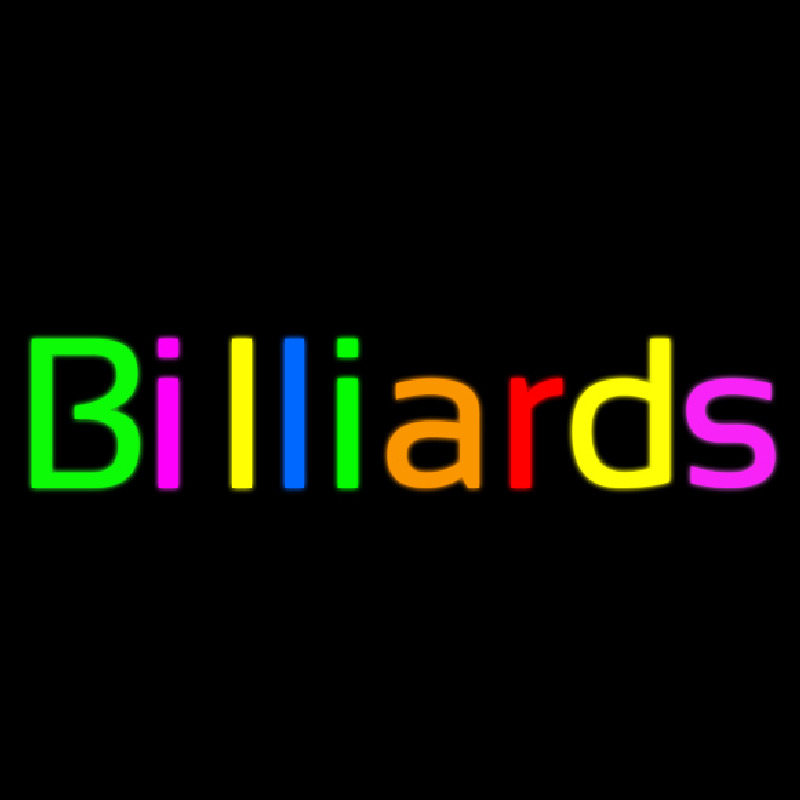 Cursive Letter Billiards 1 Neonskylt