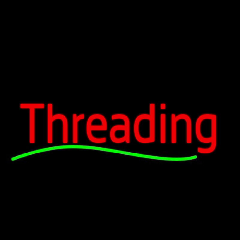 Cursive Red Threading Green Wave Neonskylt