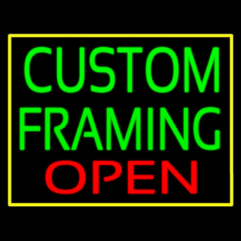 Custom Framing Open Frame Border Neonskylt