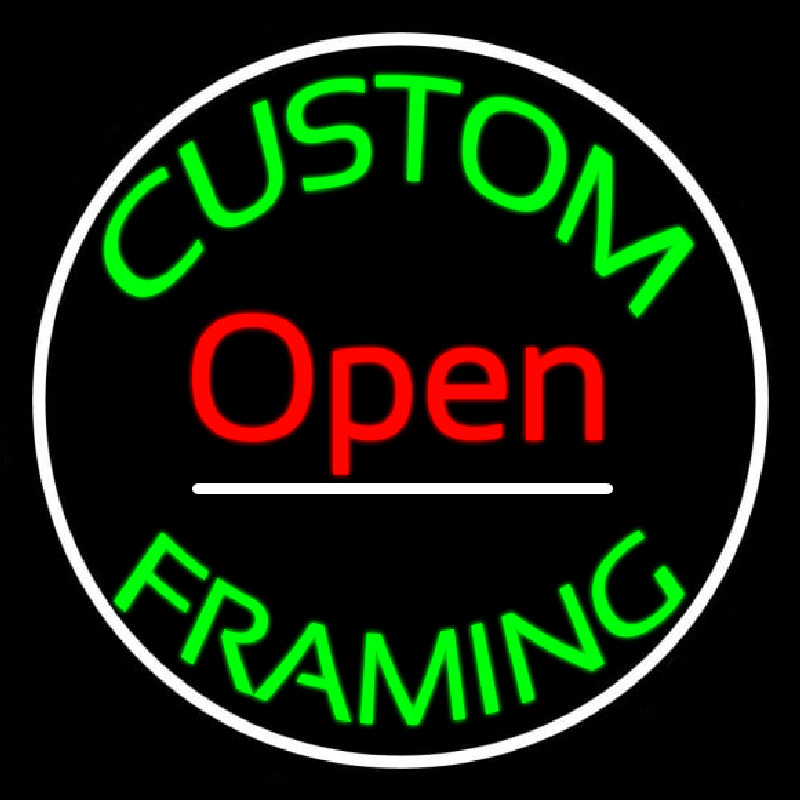 Custom Framing Open Frame With Border Neonskylt