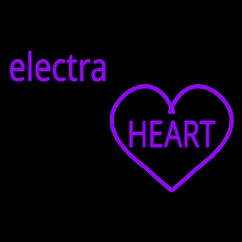 Cute Electra Heart Girls Neonskylt