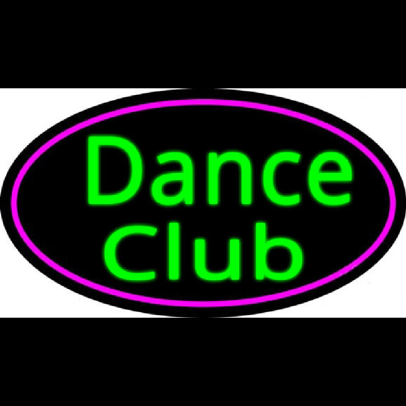 Dance Club With Pink Border Neonskylt