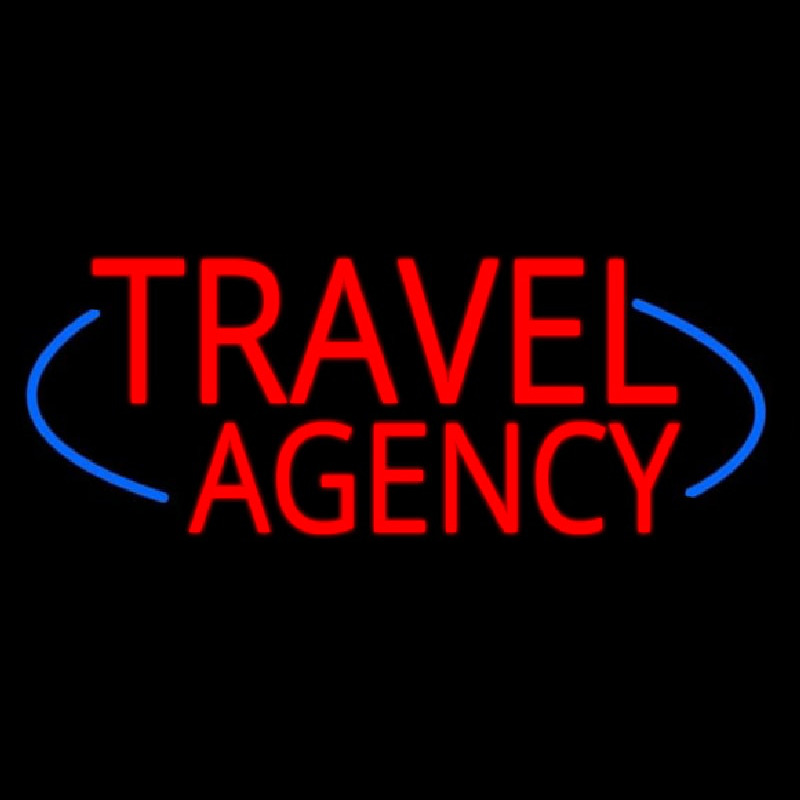 Deco Style Travel Agency Neonskylt