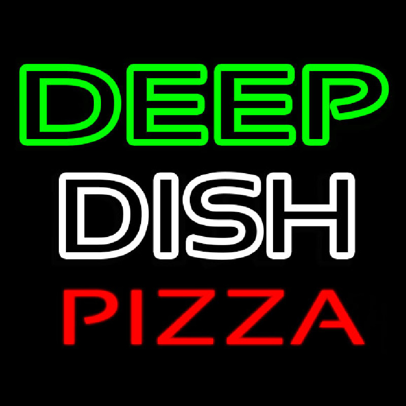 Deep Dish Pizza Neonskylt