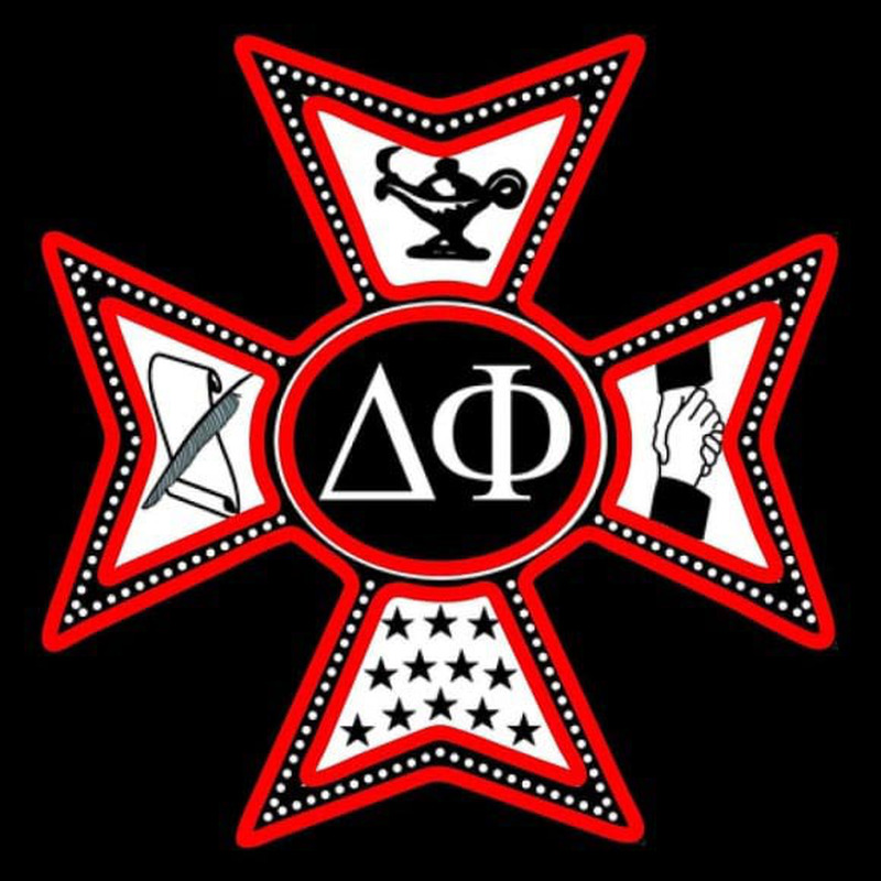 Delta Phi Chapters Logo Neonskylt