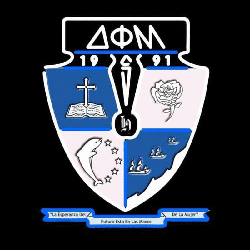 Delta Phi Mu Latina Greek Logo Neonskylt