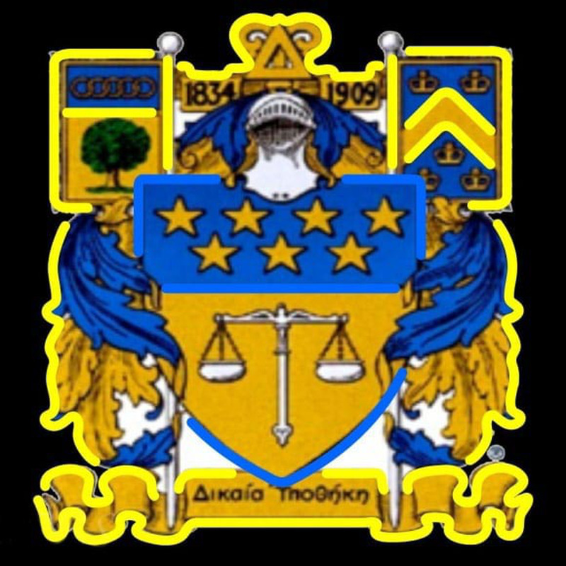 Delta Upsilon Chapters Logo Neonskylt