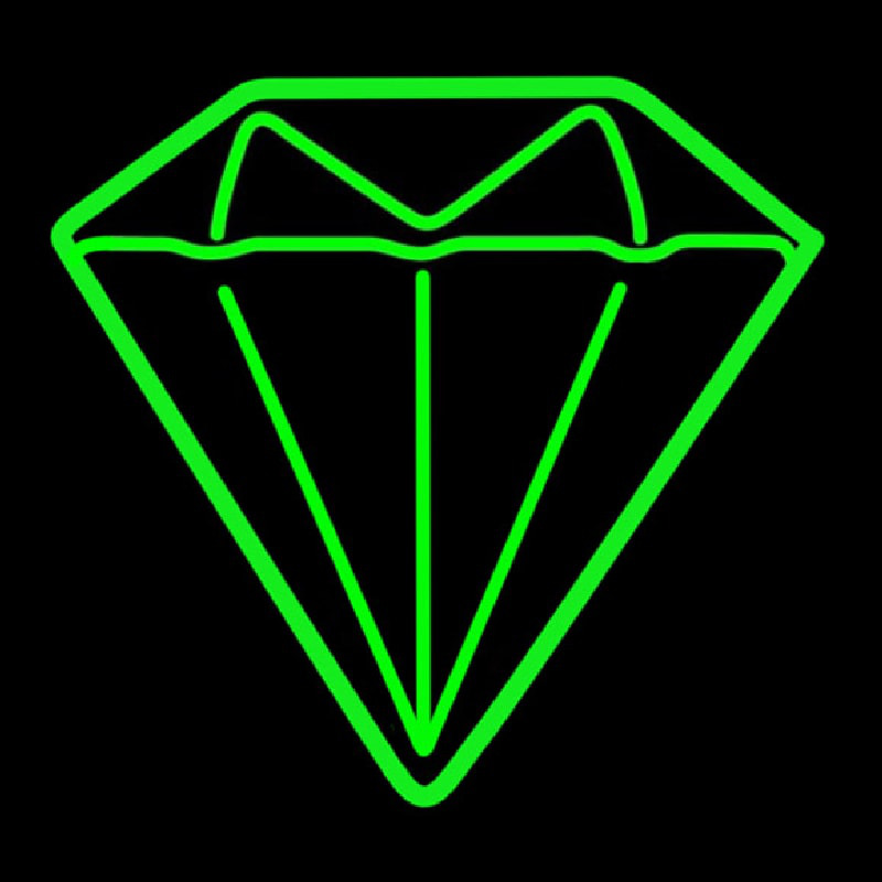 Diamond Green Logo Neonskylt