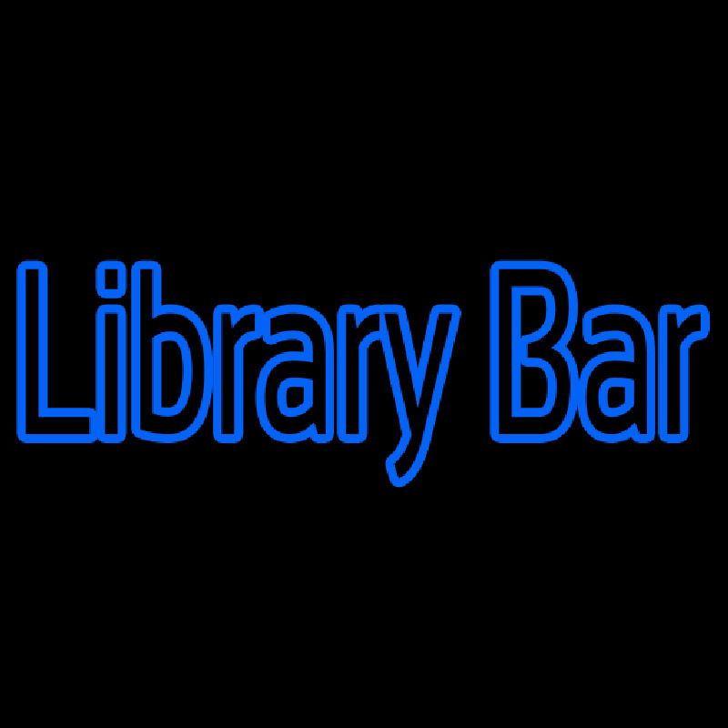 Double Stroke Library Bar Neonskylt