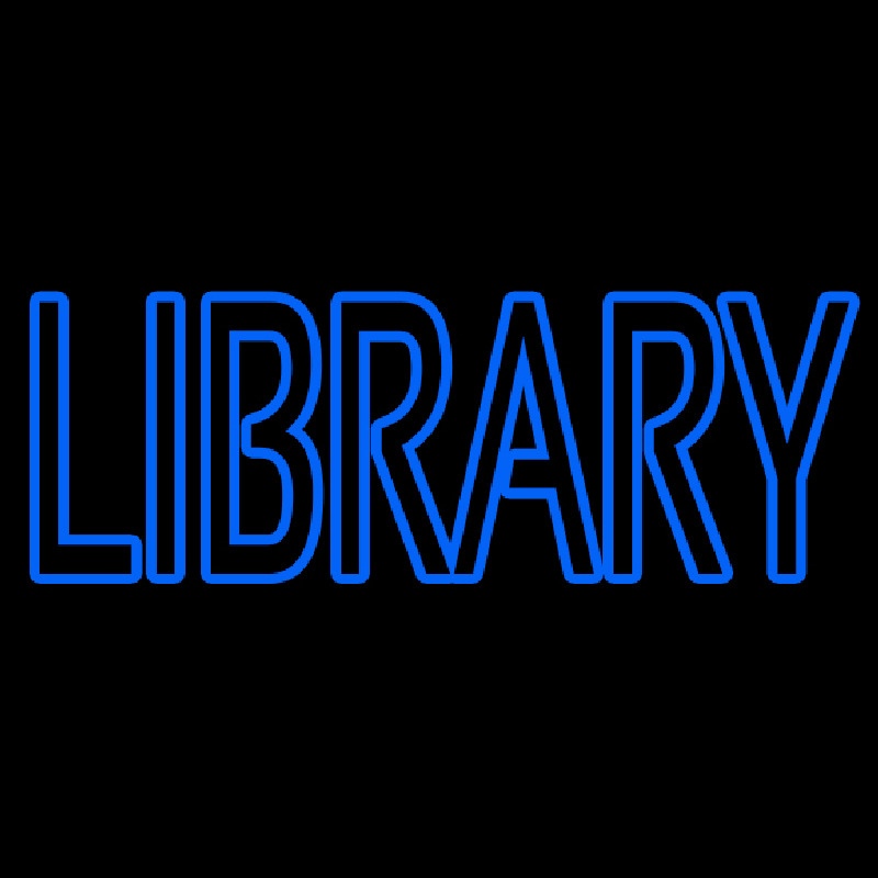 Double Stroke Library Neonskylt