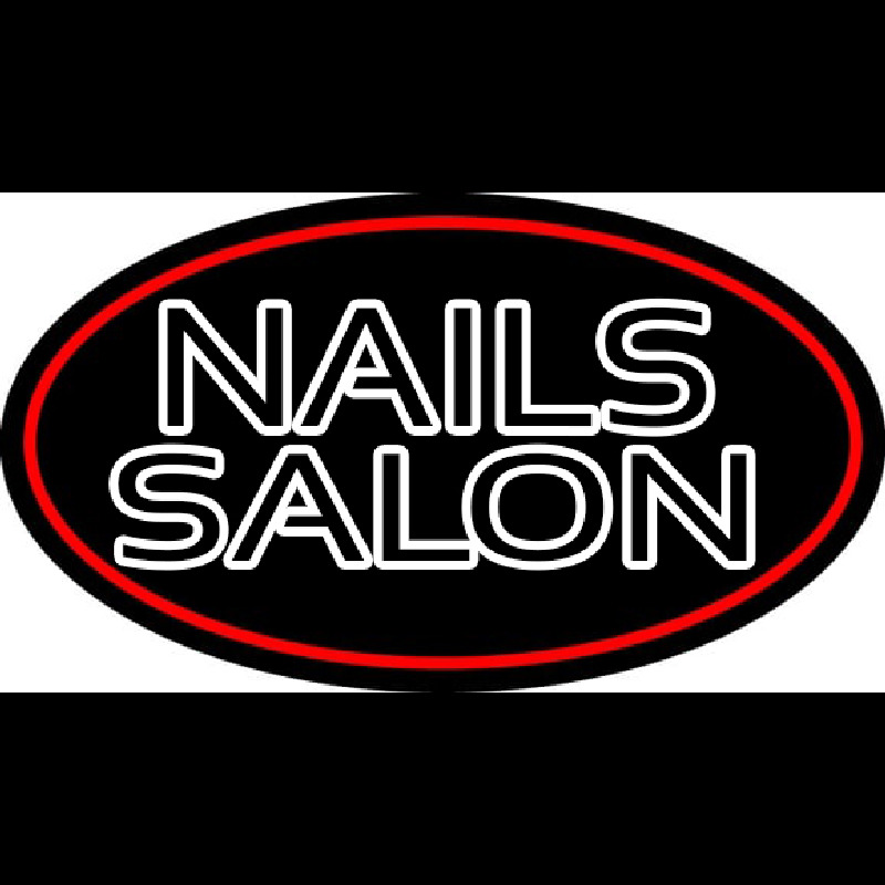 Double Stroke Nail Salon Neonskylt