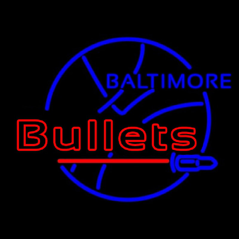 Early Baltimore Bullets Logo Neonskylt