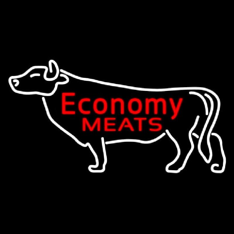 Economy Meats Neonskylt