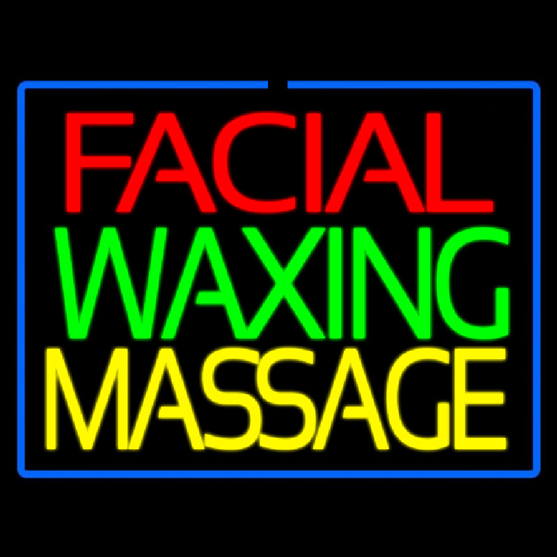 Facial Wa ing Massage Neonskylt