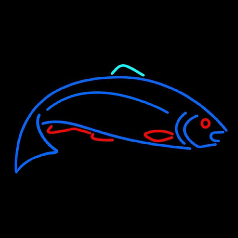 Fish Blue 1 Neonskylt