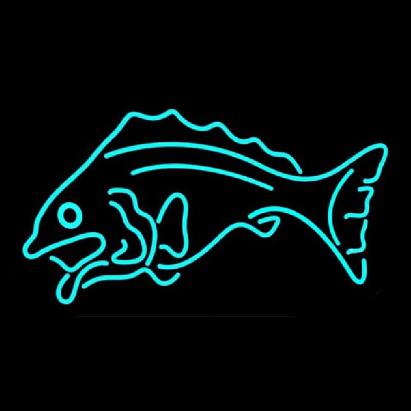 Fish Tuquoise Logo 1 Neonskylt