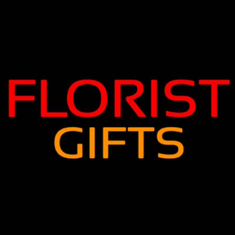 Florists Orange Gifts Neonskylt