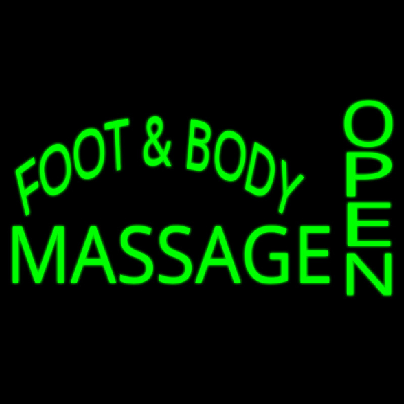 Foot And Body Massage Open Neonskylt