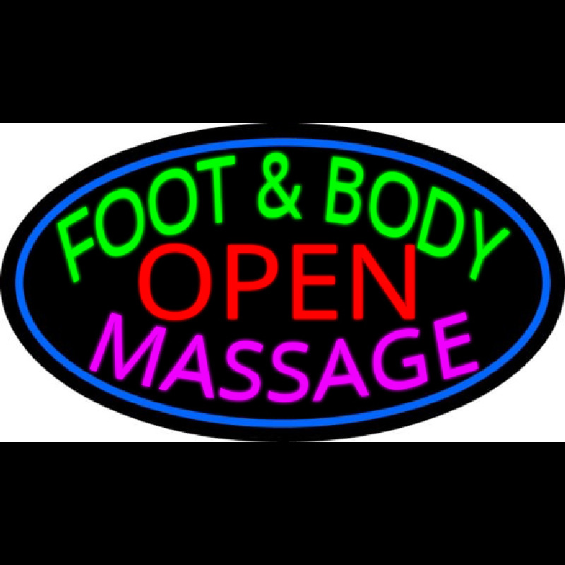 Foot And Body Massage Open Neonskylt