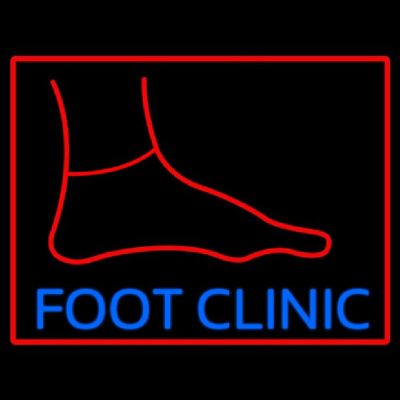 Foot Clinic With Foot Neonskylt