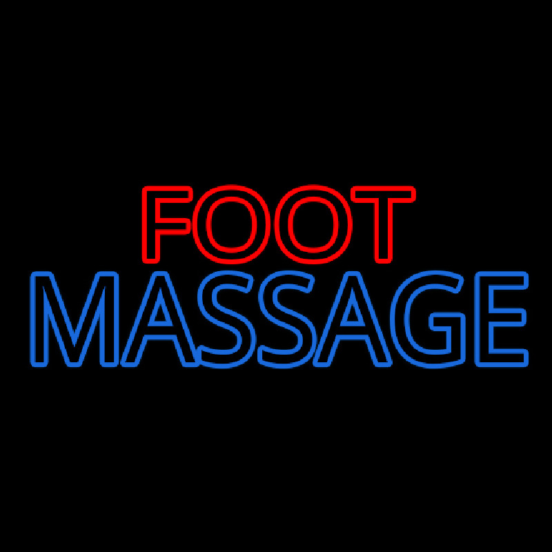 Foot With Double Stroke Massage Neonskylt