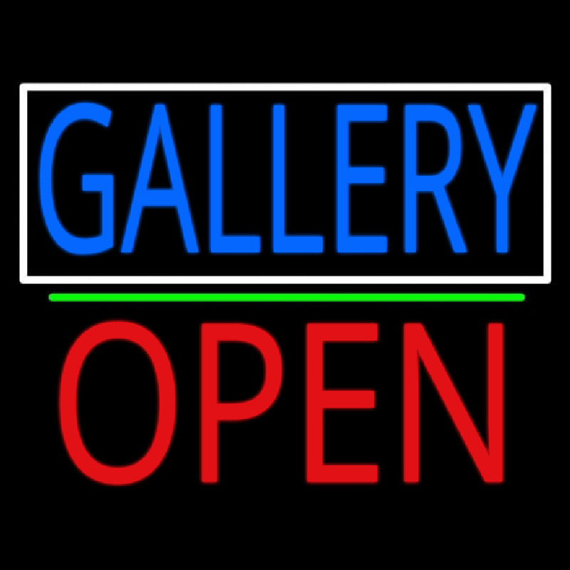 Gallery With Border Open 1 Neonskylt