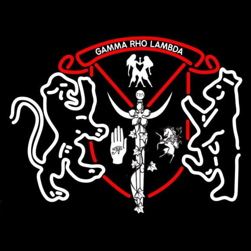 Gamma Rho Lambda Logo Neonskylt