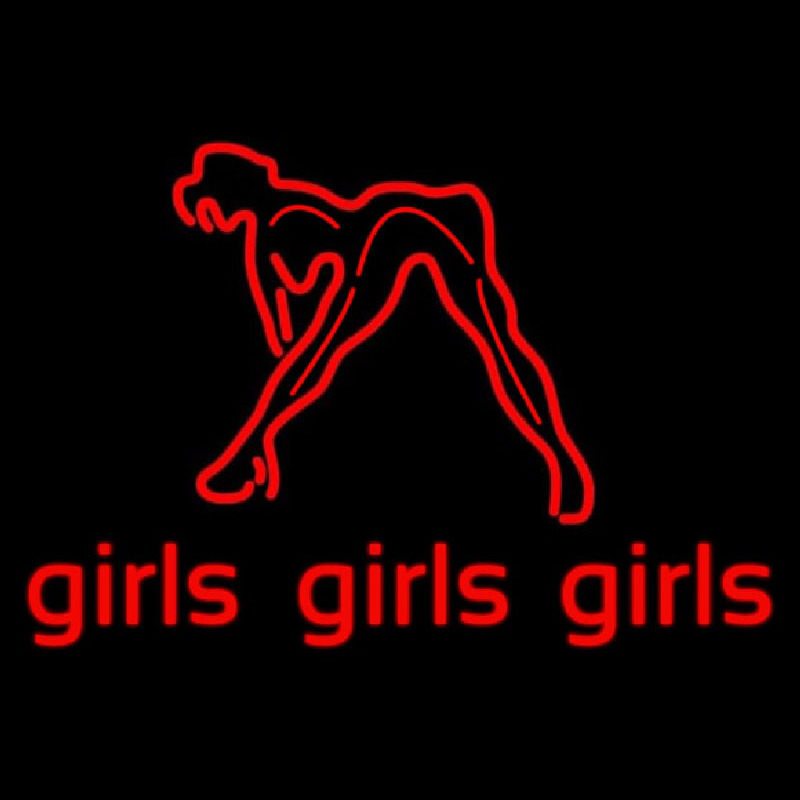 Girls Girls Girls Strip Club Neonskylt