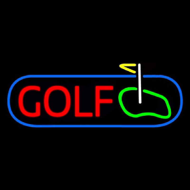 Golf With Ground Neonskylt