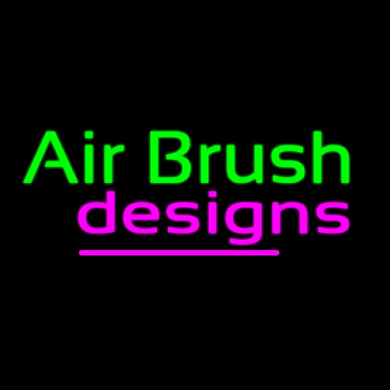 Green Air Brush Design Neonskylt