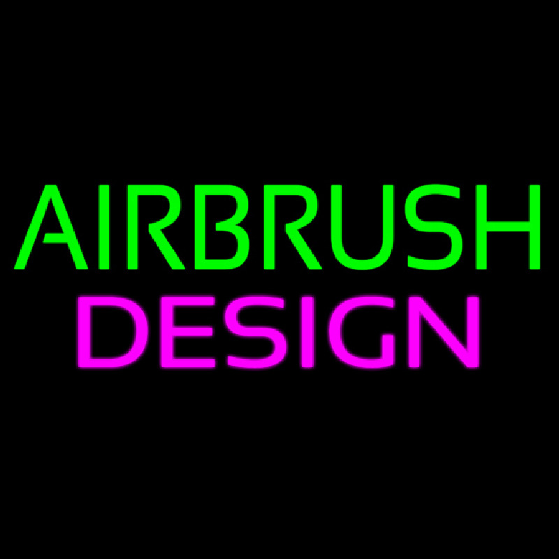 Green Airbrush Design Neonskylt